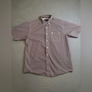 Ariat Pro Series Men's Red Checkered Button Down Shirt Size Large